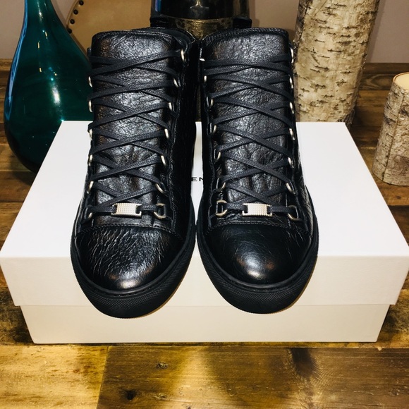 Men Balenciaga Lambskin Hi top Sneakers - Picture 3 of 8